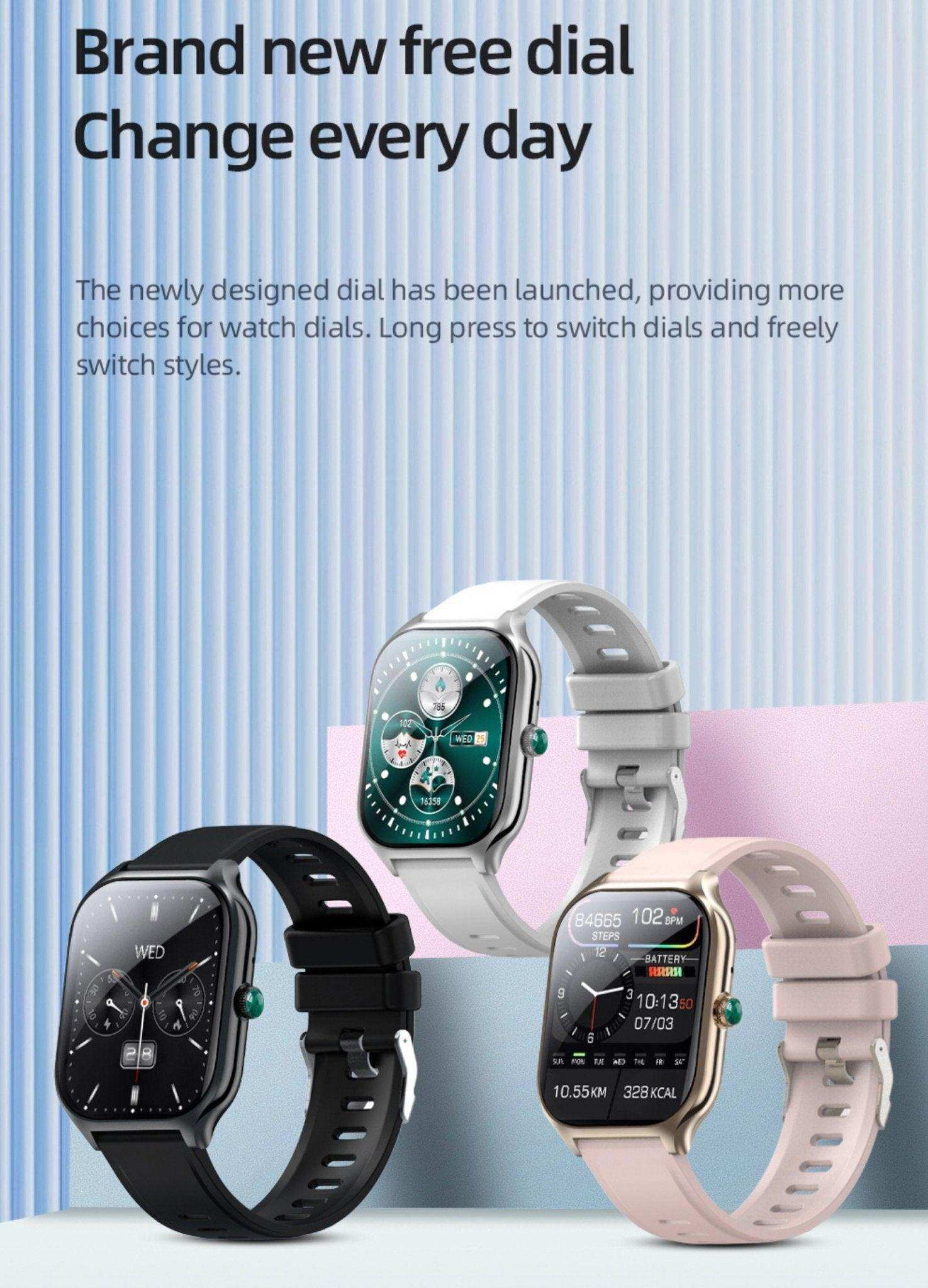TUTT Smartwatch for Men and Women, 2.01” Dial, Waterproof, Bluetooth Calling, Blood Oxygen & Heart Rate Monitor  LX7