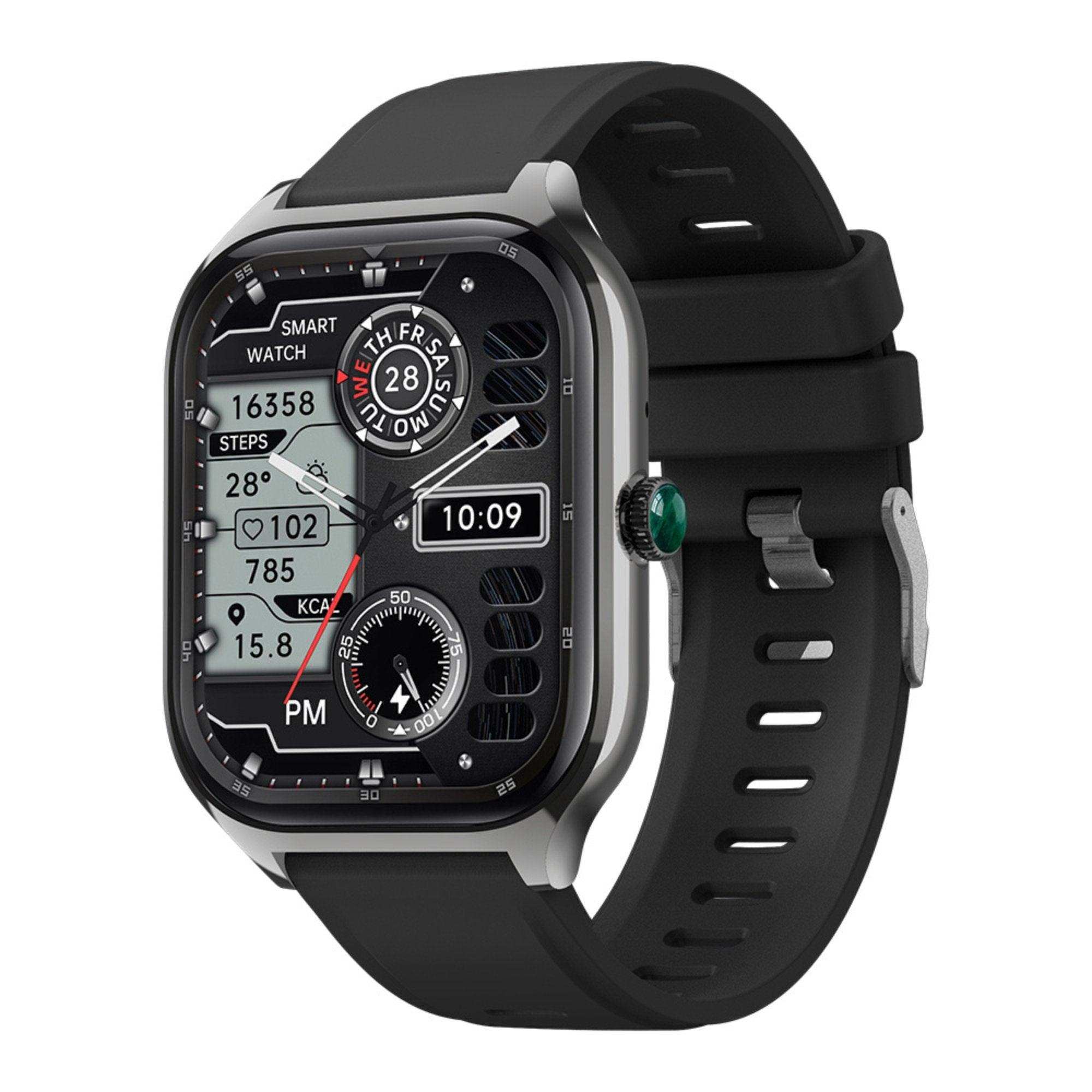 TUTT Smartwatch for Men and Women, 2.01” Dial, Waterproof, Bluetooth Calling, Blood Oxygen & Heart Rate Monitor  LX7