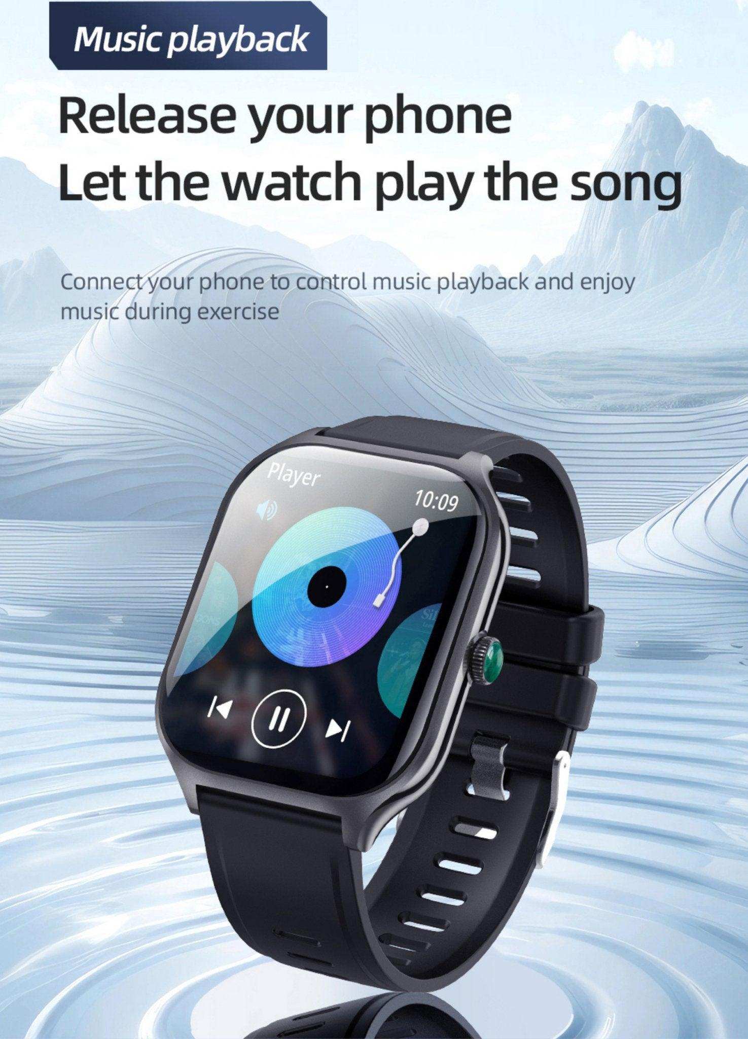 TUTT Smartwatch for Men and Women, 2.01” Dial, Waterproof, Bluetooth Calling, Blood Oxygen & Heart Rate Monitor  LX7
