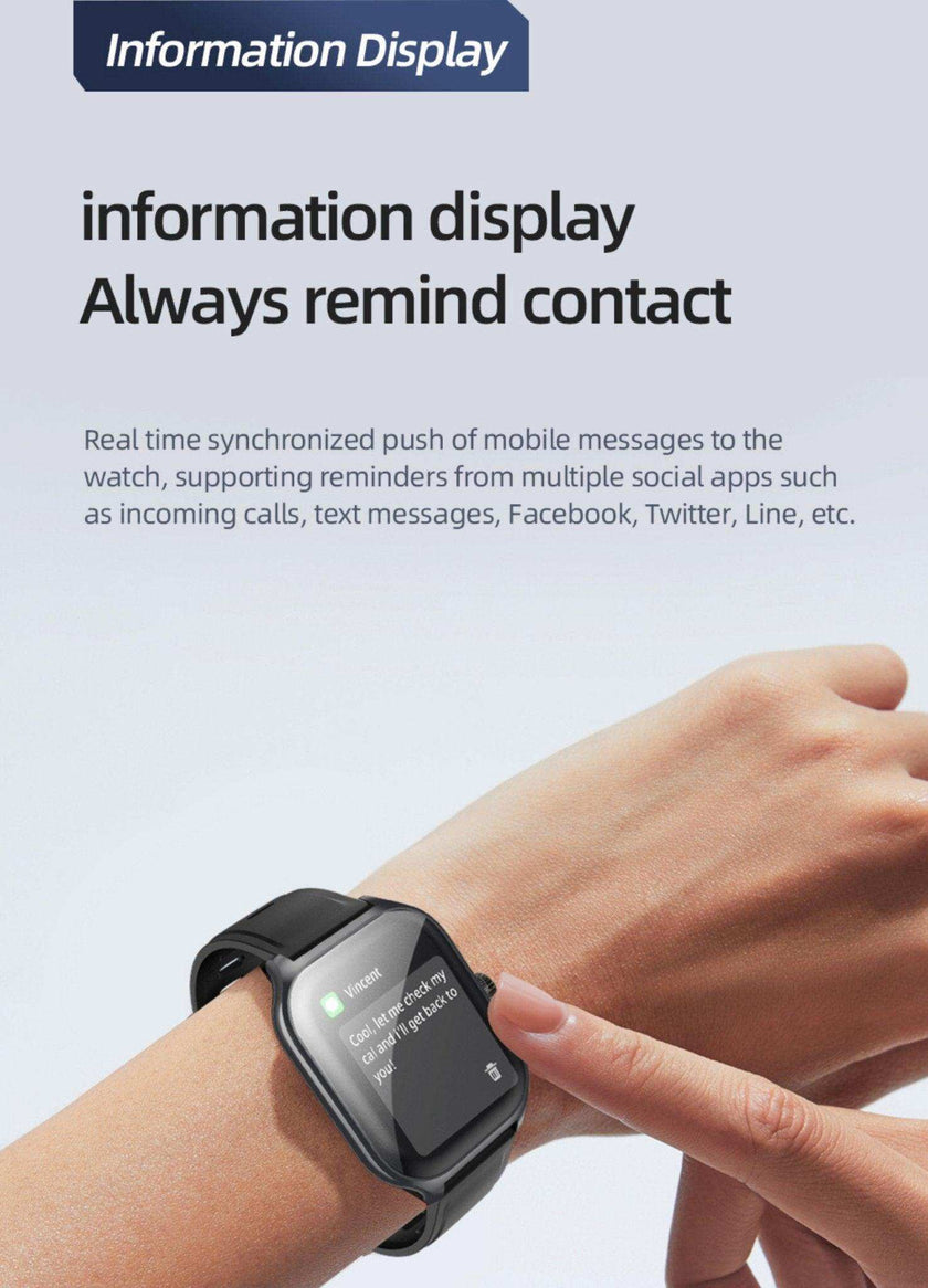 TUTT Smartwatch for Men and Women, 2.01” Dial, Waterproof, Bluetooth Calling, Blood Oxygen & Heart Rate Monitor  LX7