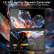 TUTT 15.6” Portable Monitor Dual Screen Extender, Plug and Play, VESA Mount, M4