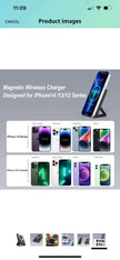 TUTT Magnetic Wireless Portable Power Bank for iPhone 10000mAh Mag-Safe Battery Pack PD 22.5W Fast Charging, Foldable Wireless USB-C LED Display iPhone 15/14/13/12/Pro/Mini/Pro Max