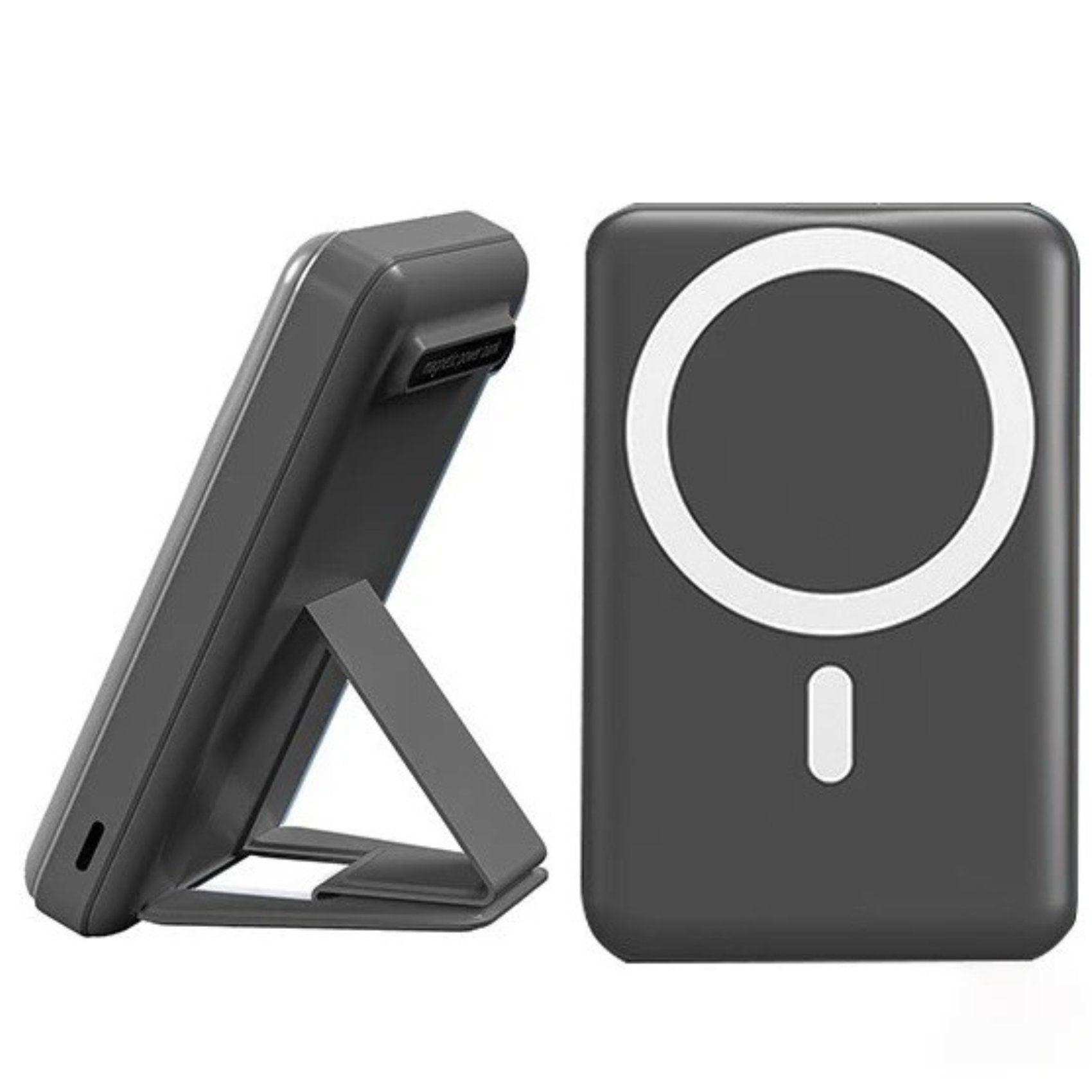 TUTT Magnetic Wireless Portable Power Bank for iPhone 10000mAh Mag-Safe Battery Pack PD 22.5W Fast Charging, Foldable Wireless USB-C LED Display iPhone 15/14/13/12/Pro/Mini/Pro Max