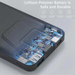 TUTT Magnetic Wireless Portable Power Bank for iPhone 10000mAh Mag-Safe Battery Pack PD 22.5W Fast Charging, Foldable Wireless USB-C LED Display iPhone 15/14/13/12/Pro/Mini/Pro Max