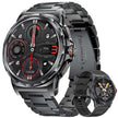 TUTT Smart Watch for Men AMOLED HD Screen Metal Case | 1.43'' Military Rugged  IP68 Waterproof | Health and Fitness SL6 LIGE | Rubber & Metal