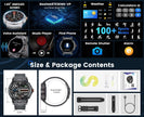TUTT Smart Watch for Men AMOLED HD Screen Metal Case | 1.43'' Military Rugged  IP68 Waterproof | Health and Fitness SL6 LIGE | Rubber & Metal