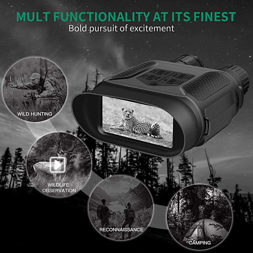 TUTT NAV400 Digital Night Binoculars Vision 3” Display for Complete Darkness GlassOwl Infrared Spy Gear for Hunting and Surveillance