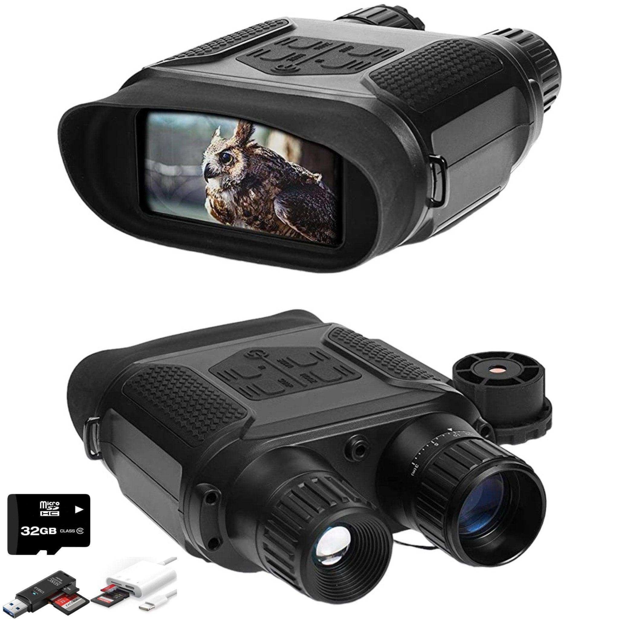 TUTT NAV400 Digital Night Binoculars Vision 3” Display for Complete Darkness GlassOwl Infrared Spy Gear for Hunting and Surveillance
