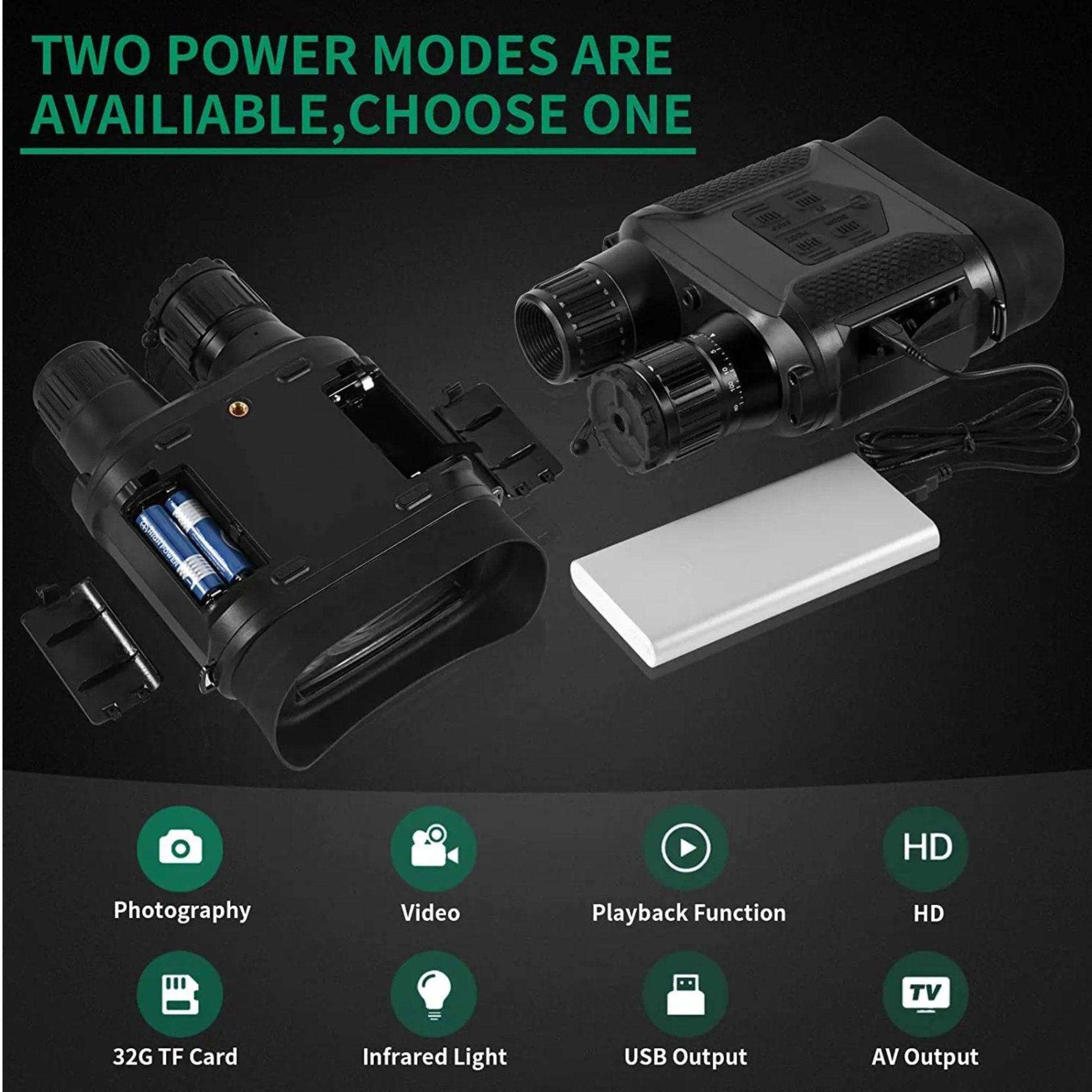TUTT NAV400 Digital Night Binoculars Vision 3” Display for Complete Darkness GlassOwl Infrared Spy Gear for Hunting and Surveillance