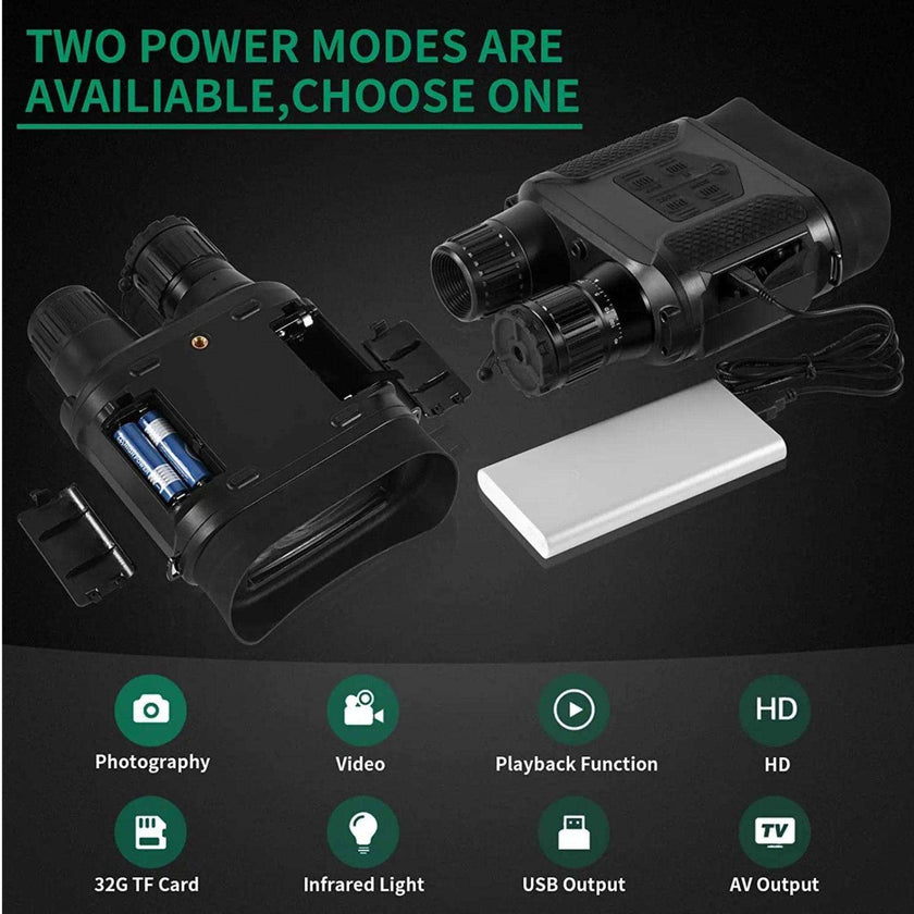 TUTT NAV400 Digital Night Binoculars Vision 3” Display for Complete Darkness GlassOwl Infrared Spy Gear for Hunting and Surveillance