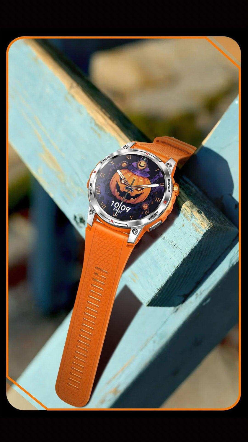 TUTT  Rugged Smartwatch for Men Women | Compass GPS Exercise | AMOLED Metal Dial | 2 Military Straps | Always-On Display Long Battery Life | NX18 Pro