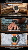 TUTT  Rugged Smartwatch for Men Women | Compass GPS Exercise | AMOLED Metal Dial | 2 Military Straps | Always-On Display Long Battery Life | NX18 Pro
