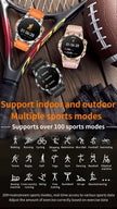 TUTT  Rugged Smartwatch for Men Women | Compass GPS Exercise | AMOLED Metal Dial | 2 Military Straps | Always-On Display Long Battery Life | NX18 Pro