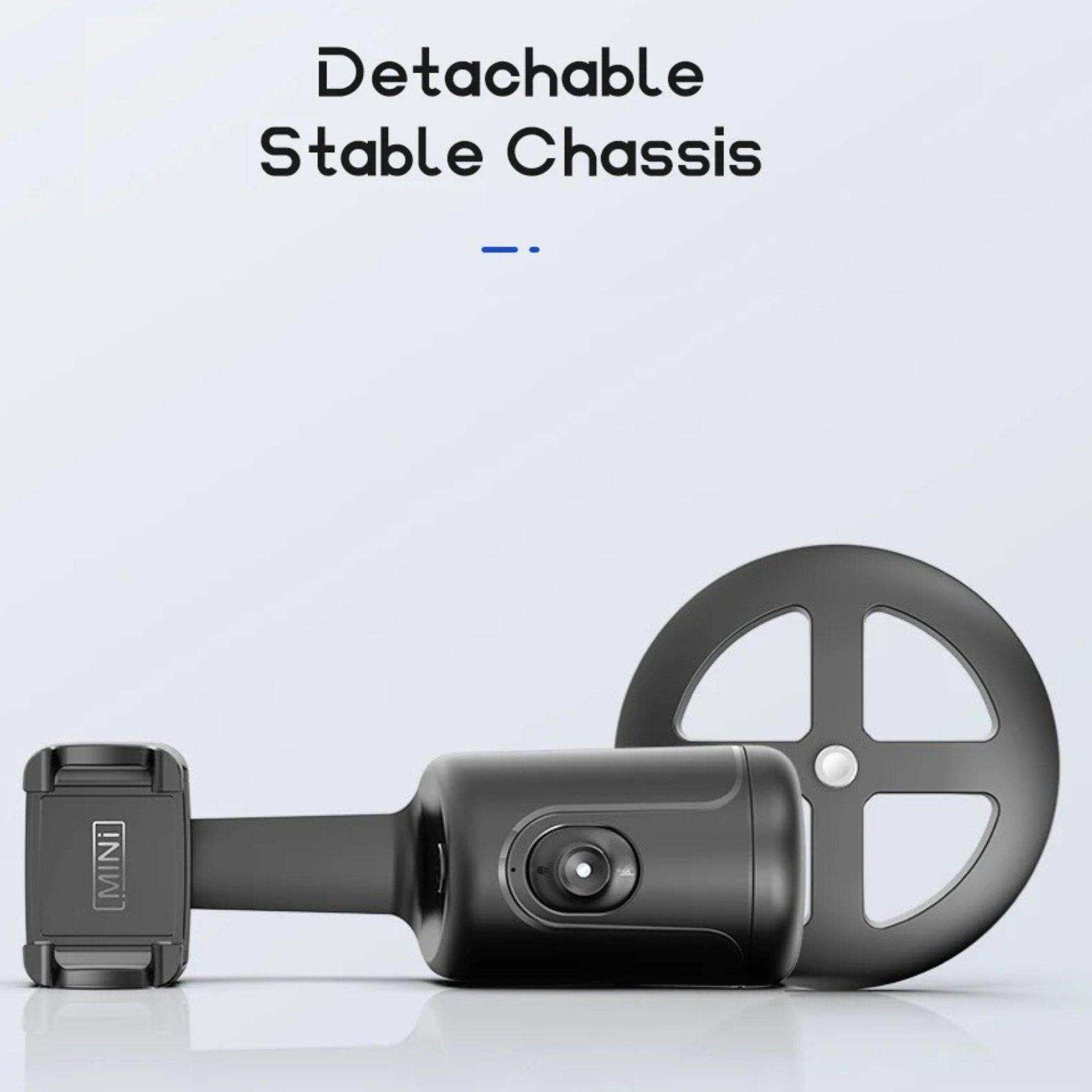 TUTT P1 Selfie Phone Holder Mount | Smart 360° Auto Face Tracking Gimbal Desktop Stabilizer Tripod | Adjustable Lens | No App, Gesture Control | Stable Base Smartphone Live Chat