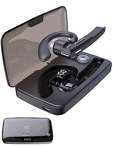 TUTT Professional Wireless Single Stereo Headset with Microphone | Handsfree Noise Cancelling Single Headset with Microphone for Trucker Business Travel Driving