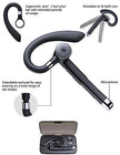 TUTT Professional Wireless Single Stereo Headset with Microphone | Handsfree Noise Cancelling Single Headset with Microphone for Trucker Business Travel Driving