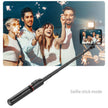 TUTT Q12 Selfie Stick Phone Holder with Fill-light Backlight | Detachable Remote Control | Foldable Rotatable 360