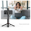 TUTT Q12 Selfie Stick Phone Holder with Fill-light Backlight | Detachable Remote Control | Foldable Rotatable 360