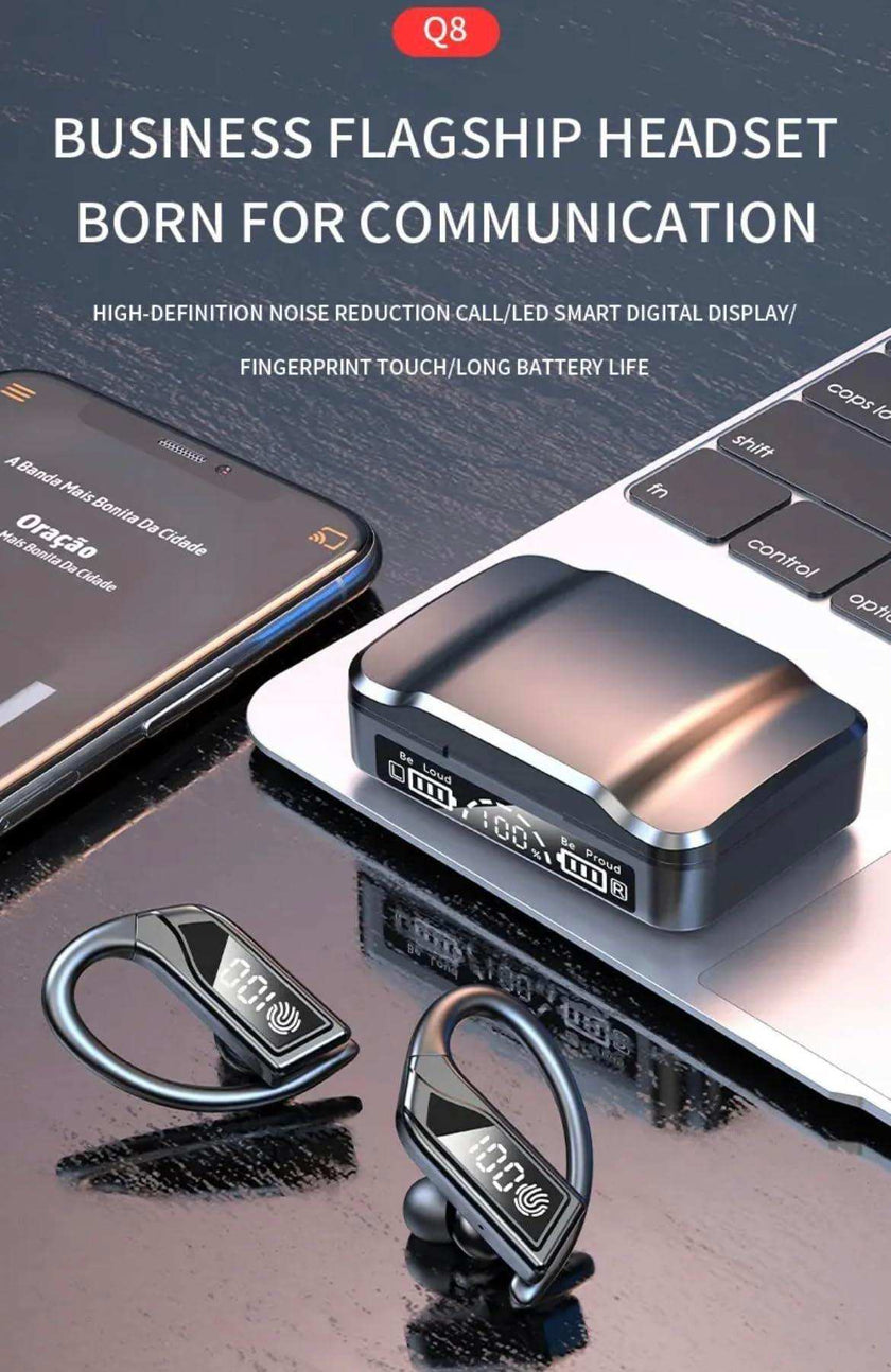 TUTT Q8 TWS Earphone Led Display Wireless Stereo Earbuds Sport Waterproof Headphones Headsets with Microphone | Business | Sport