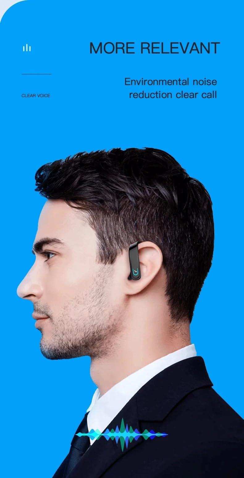 TUTT Right Ear Hook with Microphone BT 5.1+EDR Handsfree Earphones Single Ear Hook HD Call Business | Driving | 15 Hrs Call and Music | iOS Android