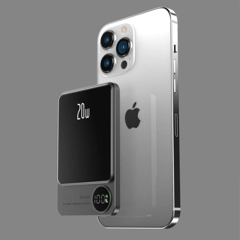 TUTT S11 10,000mAh MagSafe Wireless Power Bank – USB-C PD 20W, LED Display, iPhone Compatibl