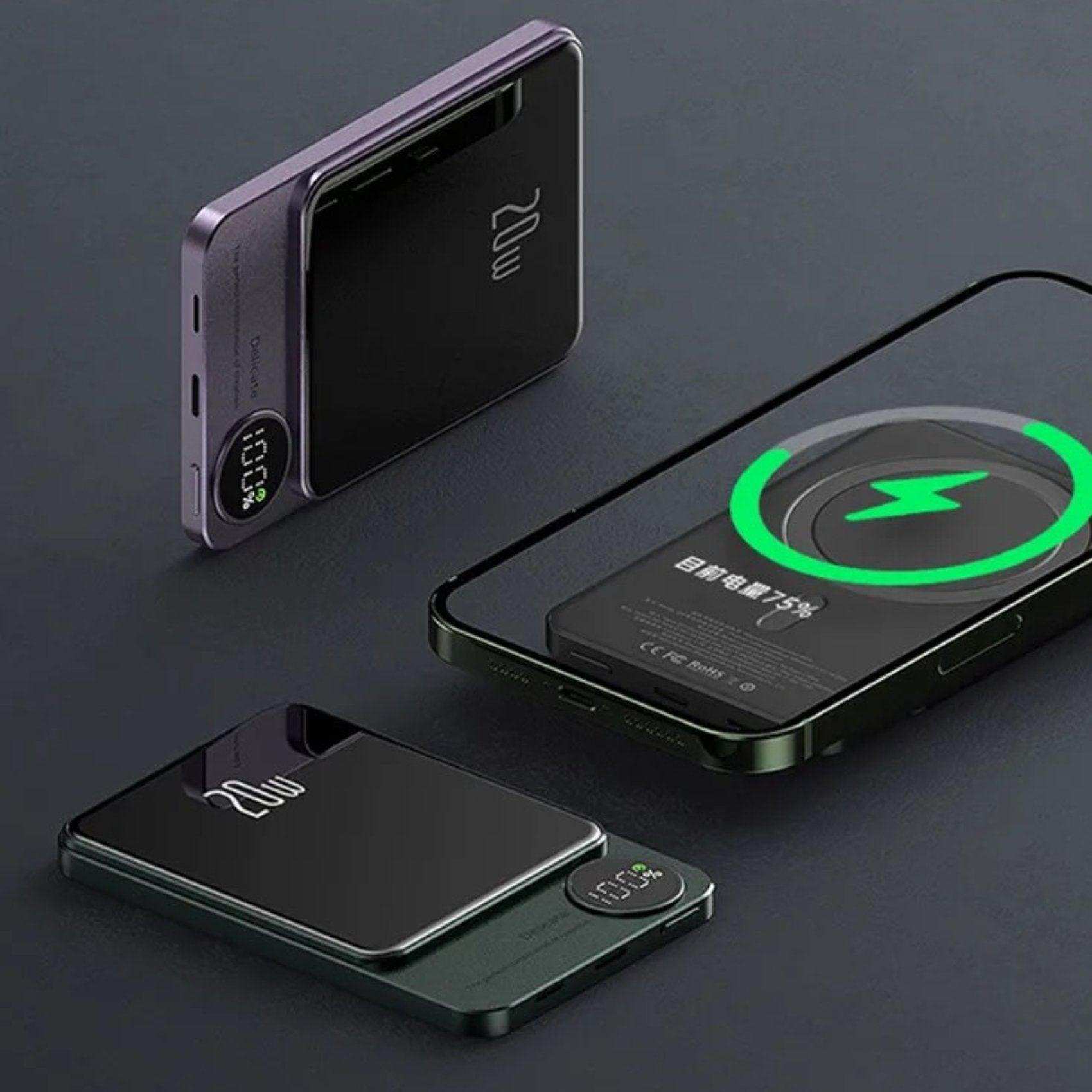 TUTT S11 10,000mAh MagSafe Wireless Power Bank – USB-C PD 20W, LED Display, iPhone Compatibl