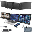 TUTT S2 FHD 14” Dual Portable Laptop Monitor Extender 1080P IPS Built-in Stand and Speakers | Plug and Play | H5 HD Video Conversion Cable | Technical Support Line | for 13