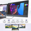 TUTT 12” Portable Monitor Triple Screen Extender Built-in Stand and Speakers | All Devices Compatible with Converter Cable (H5 Included) S2 Mini