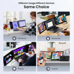 TUTT 12” Portable Monitor Triple Screen Extender Built-in Stand and Speakers | All Devices Compatible with Converter Cable (H5 Included) S2 Mini