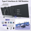 TUTT S2 FHD 14” Dual Portable Laptop Monitor Extender 1080P IPS Built-in Stand and Speakers | Plug and Play | H5 HD Video Conversion Cable | Technical Support Line | for 13