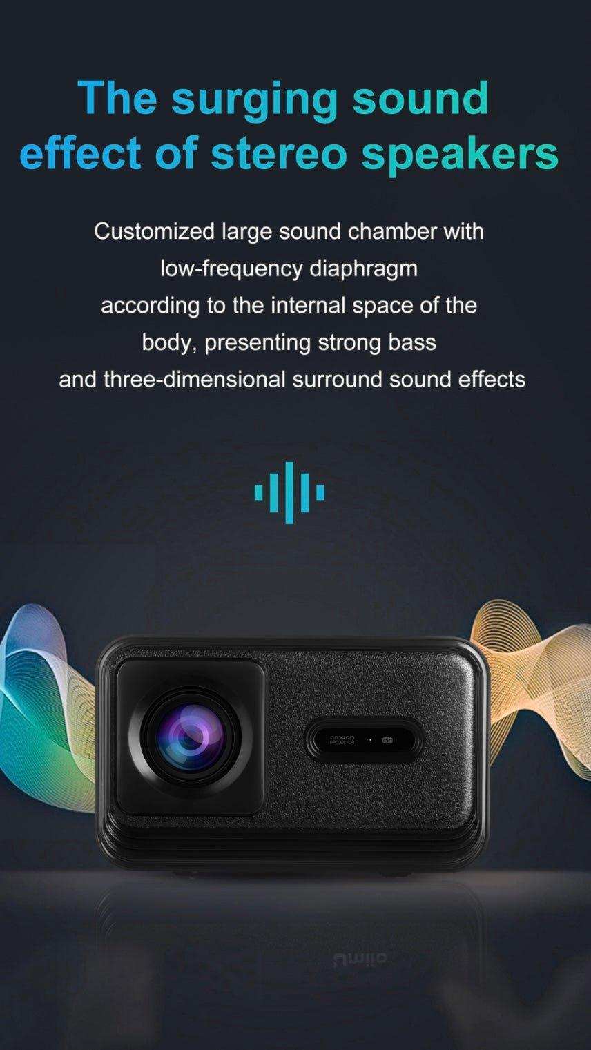 TUTT S24 Ultra Smart Home Theatre Cinematic Projector Auto Focus Keystone & APPs 4K | Android TV WiFi and Bluetooth, Netflix/YouTube Built-in Apps