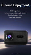 TUTT S24 Ultra Smart Home Theatre Cinematic Projector Auto Focus Keystone & APPs 4K | Android TV WiFi and Bluetooth, Netflix/YouTube Built-in Apps