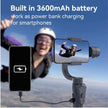 TUTT S5B Pro + AI Face Tracking Module 3 Axis Gimbal Stabilizer 360° rotation handheld selfies for Smartphone Anti Shake Inception Mode Power Bank