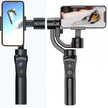 TUTT S5B (Upgraded) 3 Axis Gimbal Stabilizer Automatic Wireless Tripod Selfie Stick with 360° rotation handheld selfies for Smartphone Anti Shake Face Tracking Foldable Video Photo