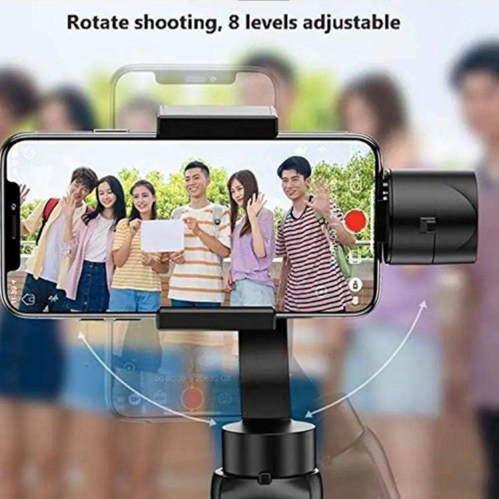 TUTT S5B (Upgraded) 3 Axis Gimbal Stabilizer Automatic Wireless Tripod Selfie Stick with 360° rotation handheld selfies for Smartphone Anti Shake Face Tracking Foldable Video Photo