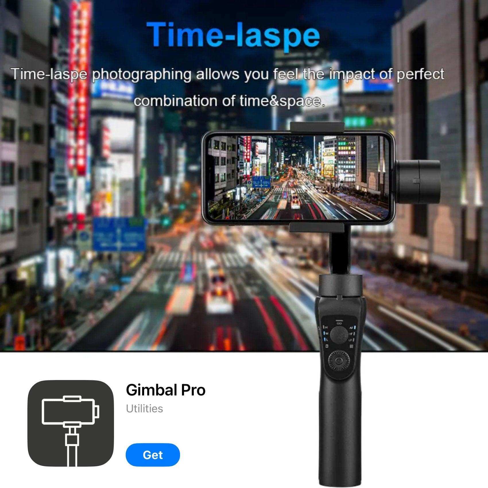 TUTT S5B (Upgraded) 3 Axis Gimbal Stabilizer Automatic Wireless Tripod Selfie Stick with 360° rotation handheld selfies for Smartphone Anti Shake Face Tracking Foldable Video Photo