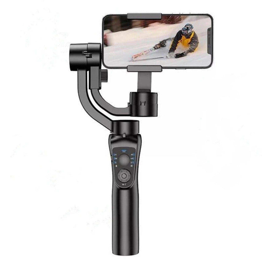 TUTT S5B (Upgraded) 3 Axis Gimbal Stabilizer Automatic Wireless Tripod Selfie Stick with 360° rotation handheld selfies for Smartphone Anti Shake Face Tracking Foldable Video Photo