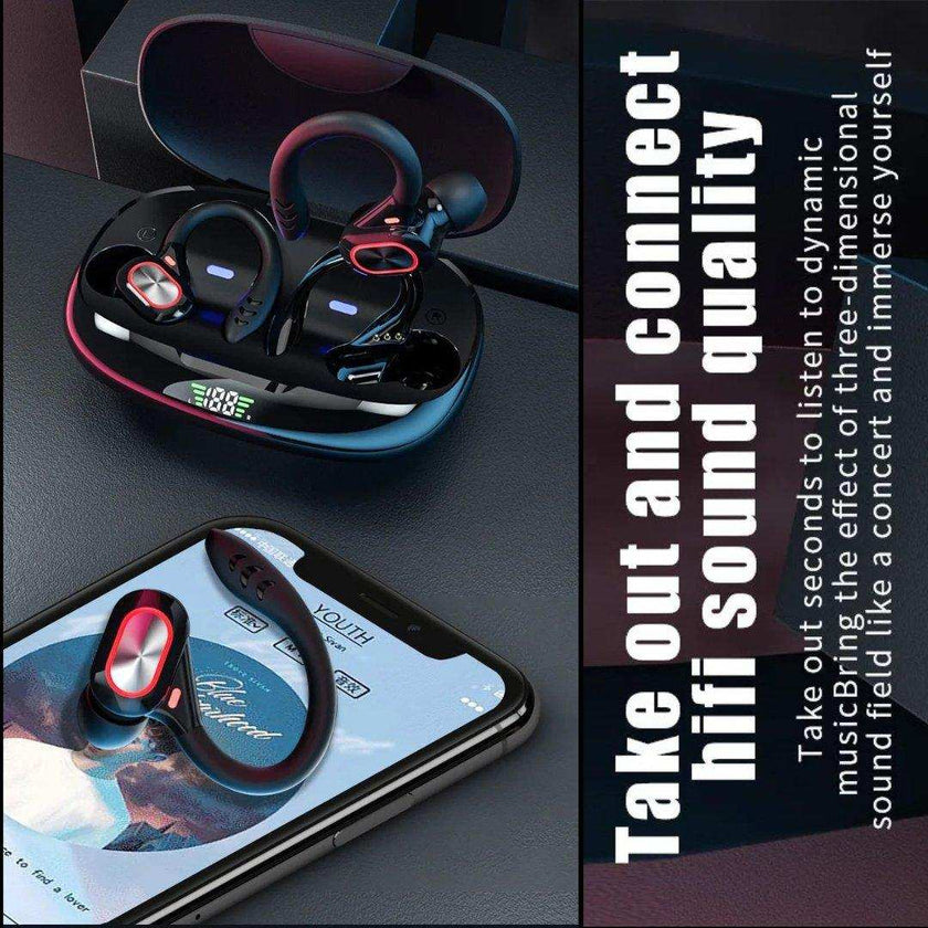 TUTT S730 Wireless Earbuds Bluetooth V5.0 Earbuds Built-in Mic Bluetooth Headphones in-Ear Stereo Wireless Earphones with Charging Case Waterproof Headset Ear Buds for Sport Running Business