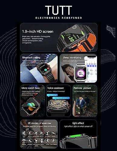 TUTT S8  Men Women Activity Fitness Tracker Pedometer SmartWatch NFC 1.9