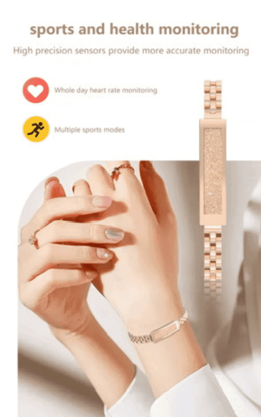 TUTT Smart Bracelet Fitness Sleep Tracker Waterproof IP68 Li8 | App Control for Women