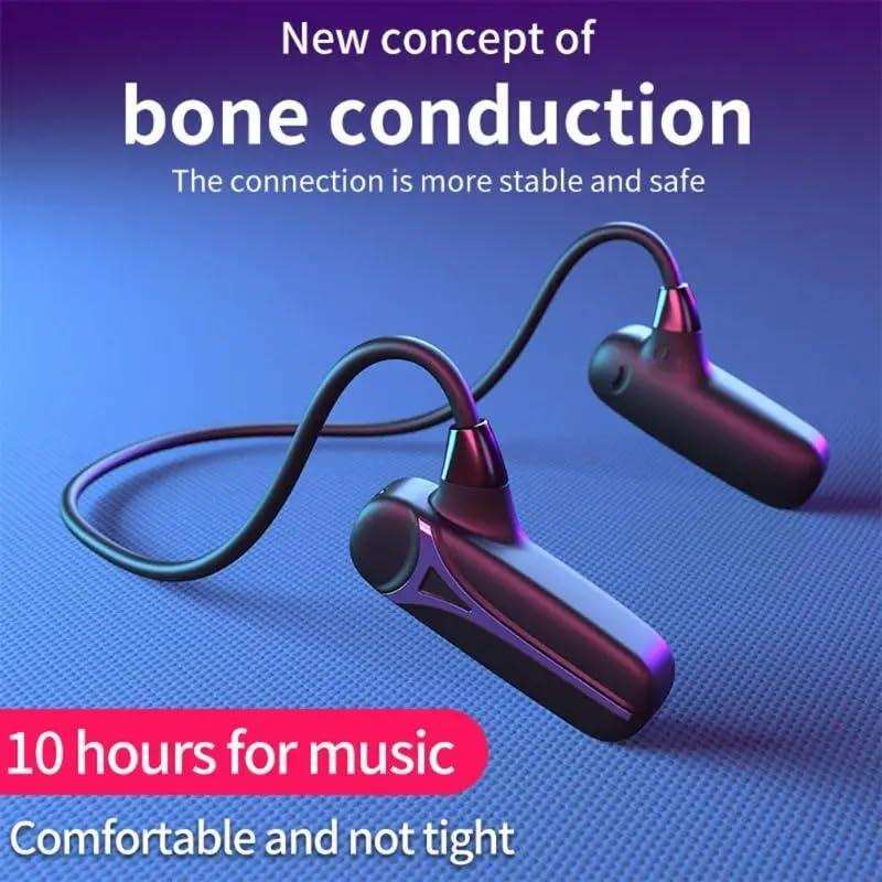 TUTT Sports Earphones Bluetooth Headphones with ENC Microphone Bone Conduction Wireless Headset for Workouts and Running, 10 Hours of Music, Casque sans fil à Conduction osseuse