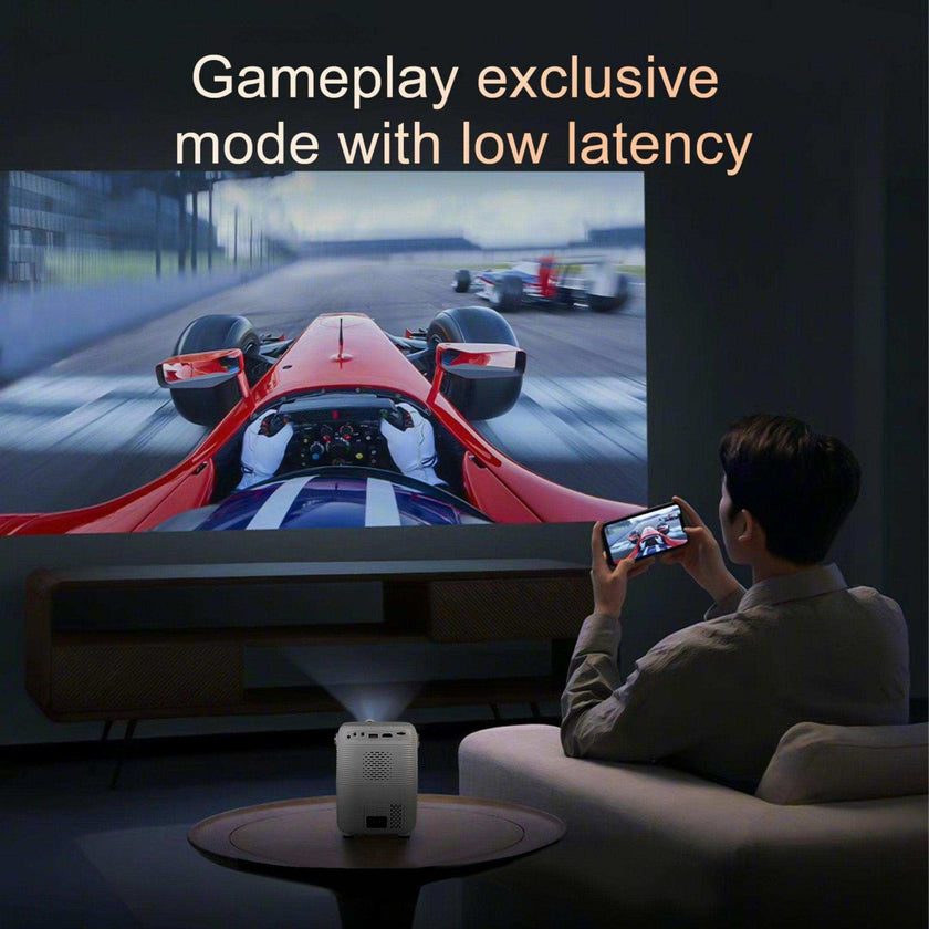 TUTT T12 Pro 4K Gaming Projector Home Theatre Wifi & Bluetooth, 600ANSI Native Auto Focus Home Theater Smart Project Up to 150” Premium Accessories