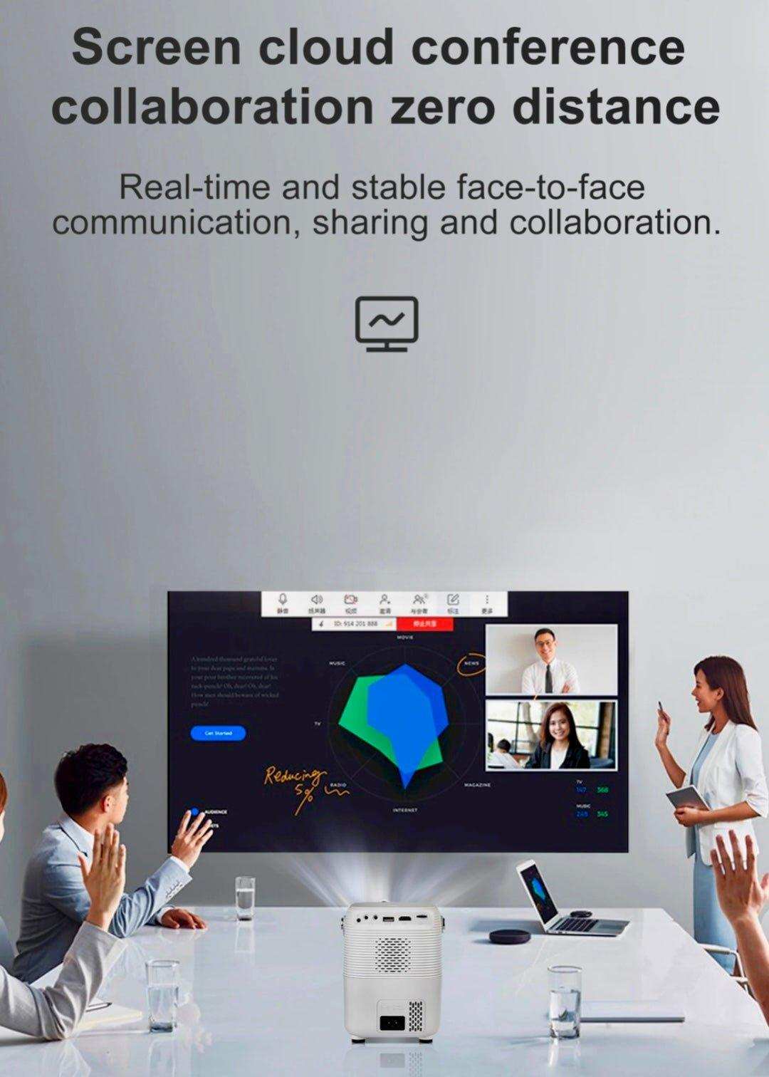 TUTT T12 Pro 4K Gaming Projector Home Theatre Wifi & Bluetooth, 600ANSI Native Auto Focus Home Theater Smart Project Up to 150” Premium Accessories