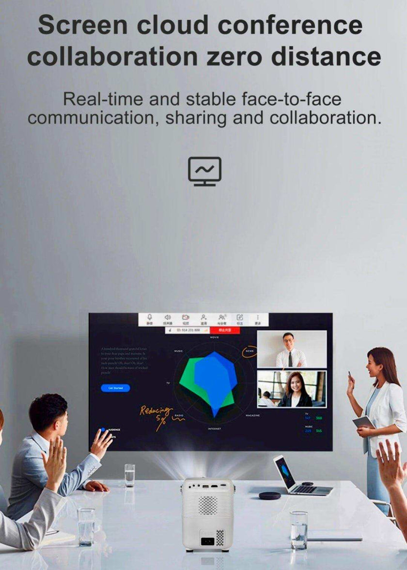 TUTT T12 Pro 4K Gaming Projector Home Theatre Wifi & Bluetooth, 600ANSI Native Auto Focus Home Theater Smart Project Up to 150” Premium Accessories