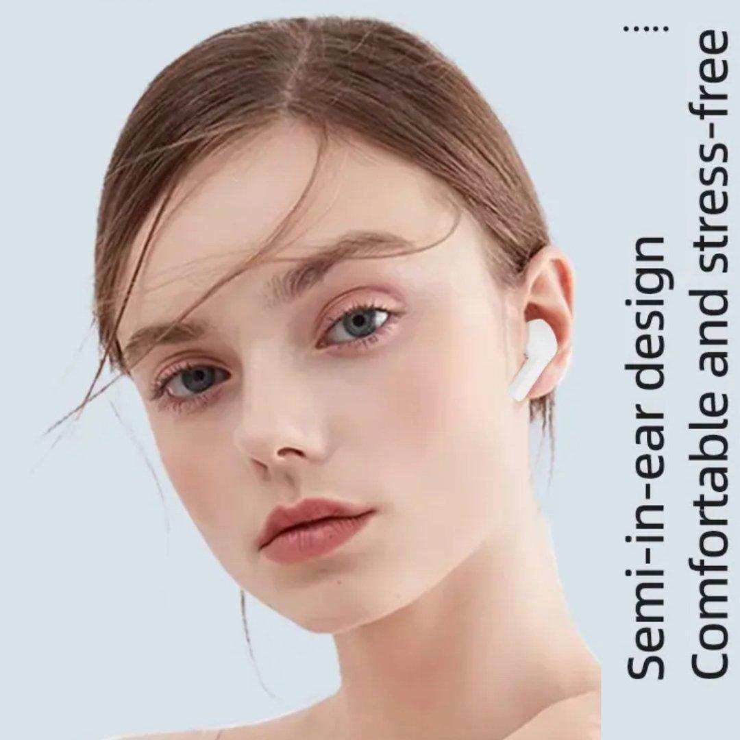 TUTT T6 BT 5.3 Earbuds True Wireless Headset Stereo Headphones In Ear Earphone With Digital Display and Transparent Case. Dual Microphone with Active Noise Cancelling Technology