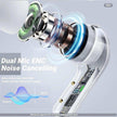 TUTT T6 BT 5.3 Earbuds True Wireless Headset Stereo Headphones In Ear Earphone With Digital Display and Transparent Case. Dual Microphone with Active Noise Cancelling Technology