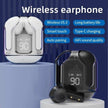 TUTT T6 BT 5.3 Earbuds True Wireless Headset Stereo Headphones In Ear Earphone With Digital Display and Transparent Case. Dual Microphone with Active Noise Cancelling Technology