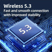 TUTT T6 BT 5.3 Earbuds True Wireless Headset Stereo Headphones In Ear Earphone With Digital Display and Transparent Case. Dual Microphone with Active Noise Cancelling Technology