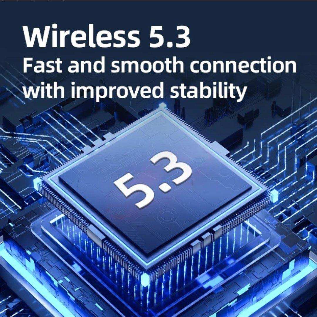 TUTT T6 BT 5.3 Earbuds True Wireless Headset Stereo Headphones In Ear Earphone With Digital Display and Transparent Case. Dual Microphone with Active Noise Cancelling Technology
