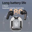 TUTT T6 BT 5.3 Earbuds True Wireless Headset Stereo Headphones In Ear Earphone With Digital Display and Transparent Case. Dual Microphone with Active Noise Cancelling Technology